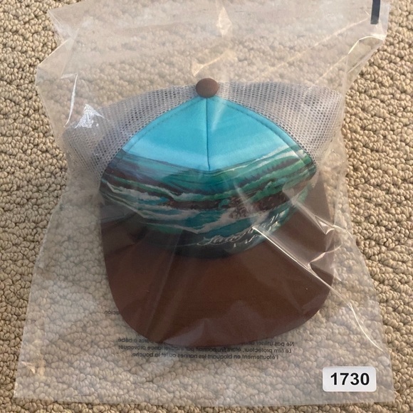 NEW Living the Dream MAUI Snapback Hat Cap w/ Brown Flat Bill Unisex One Size - Picture 7 of 7